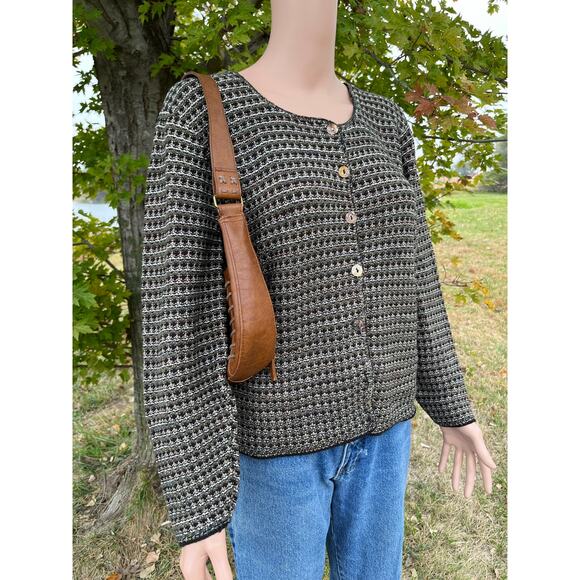 Vintage Reba Rose Knit Cardigan - Picture 3 of 5